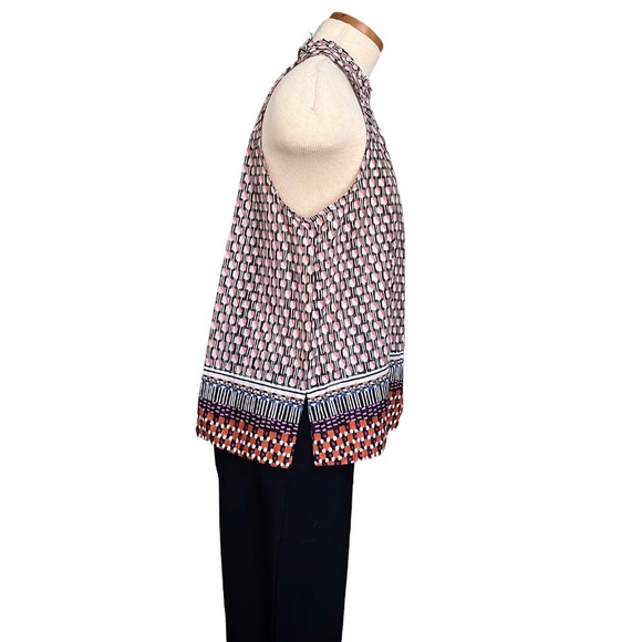 Anthropologie Maeve Multi-Color Print Button-Up Sleeveless Blouse, Medium - Picture 4 of 6